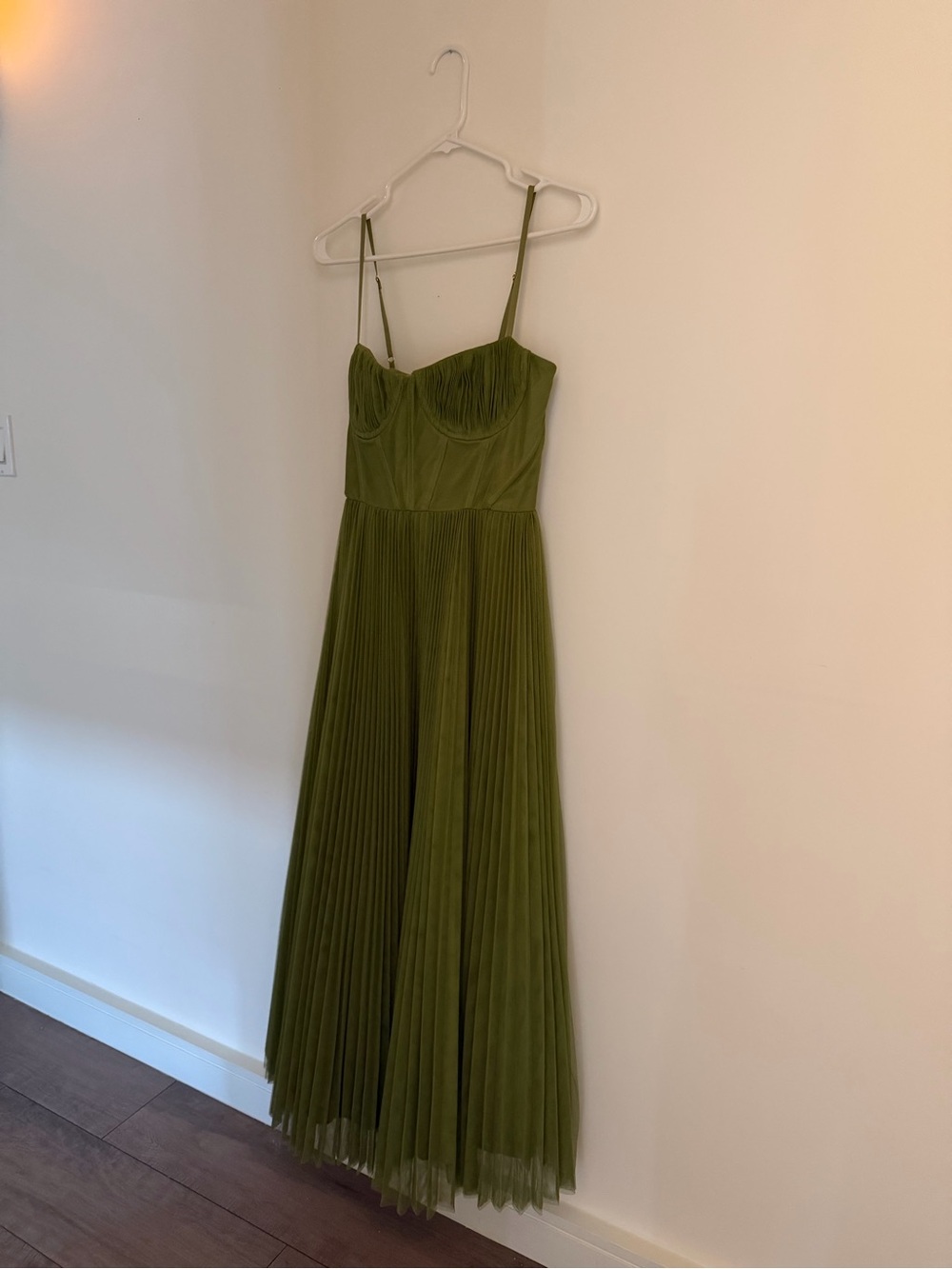 HUTCH AMARA CORSET PLEATED TULLE FIT & FLARE MIDI DRESS - Anthropologie - Picture 1 of 9